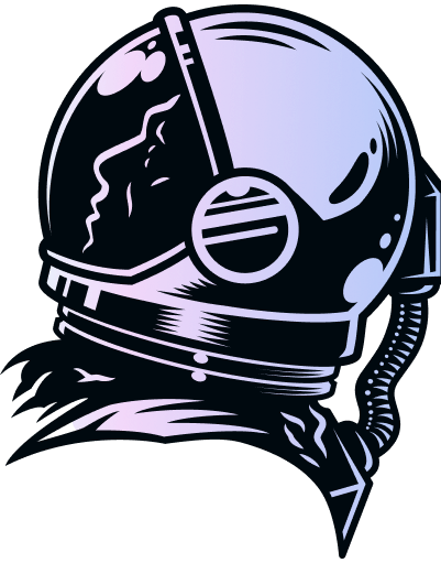 highlight curved astronaut helmet